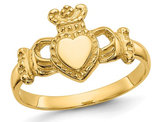Ladies Claddagh Ring in 14K Yellow Gold